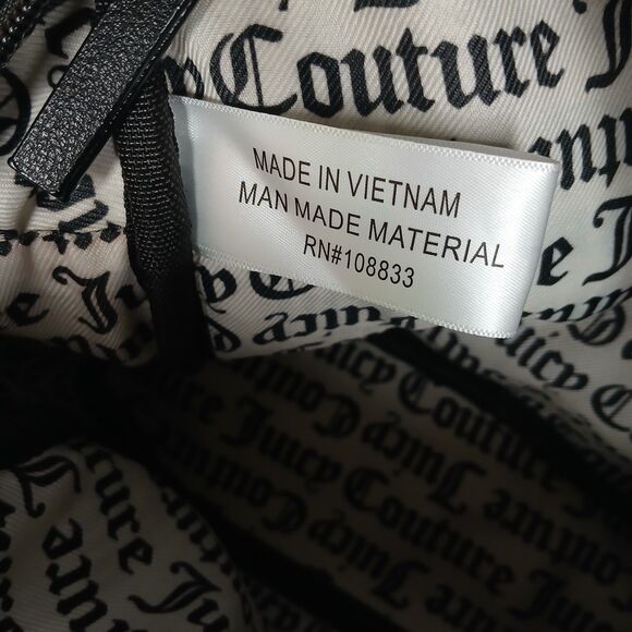 New Juicy Couture Black Leather Mini Backpack Purse - Picture 10 of 10